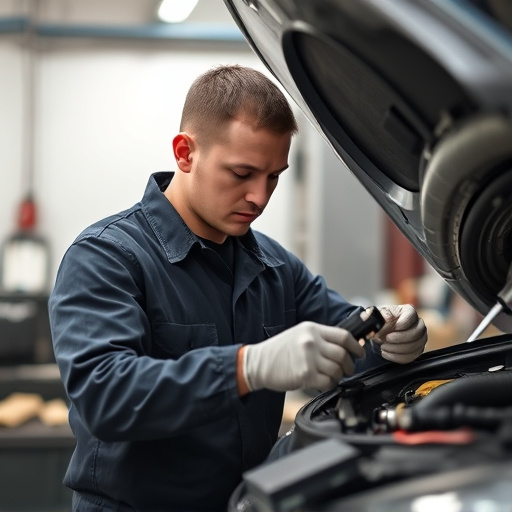 auto technician working