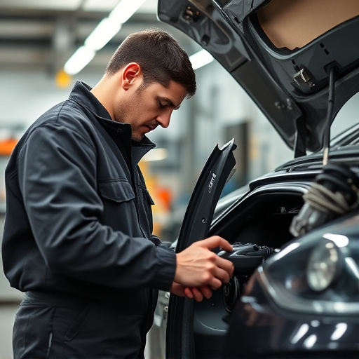 auto technician working