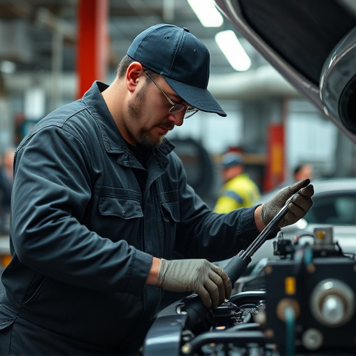 auto technician working