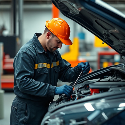 auto technician working
