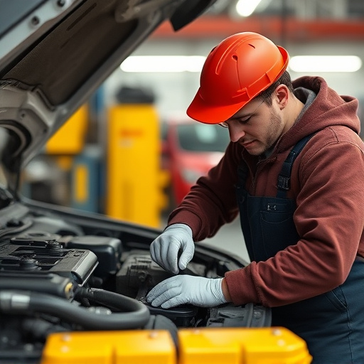 auto technician working