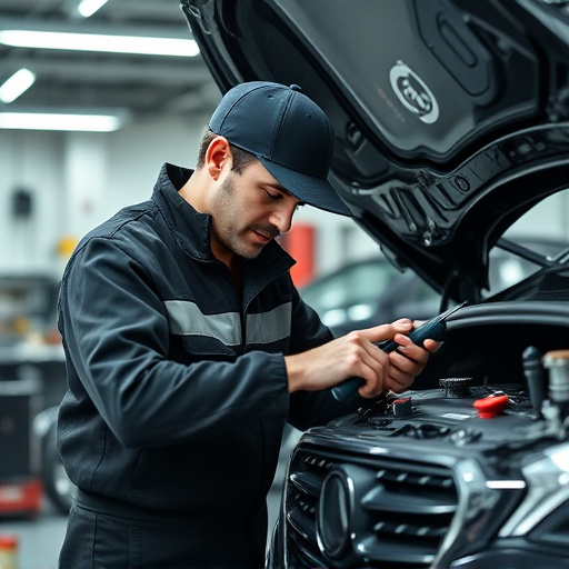 auto technician working