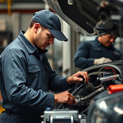auto technician working