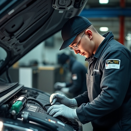 auto technician working