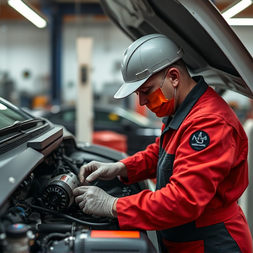 auto technician working