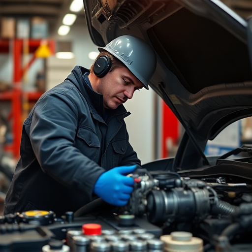 auto technician working