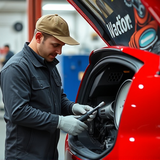 auto technician working