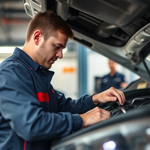 auto technician working