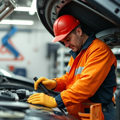 auto technician working