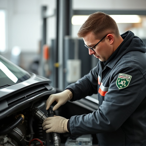 auto technician working