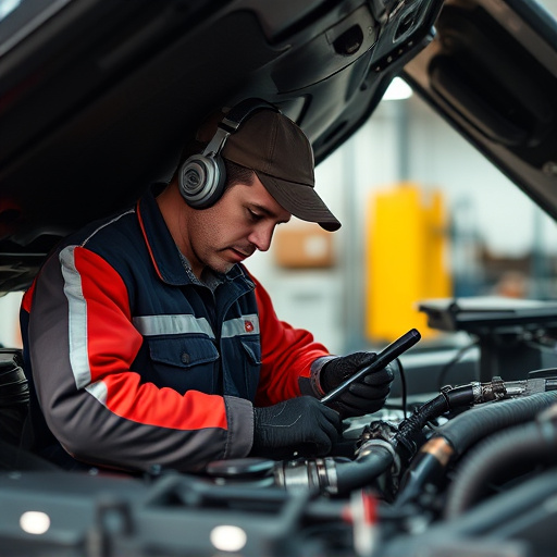 auto technician working