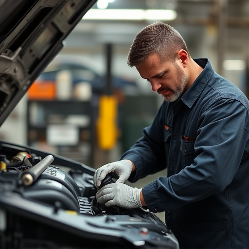 auto technician working