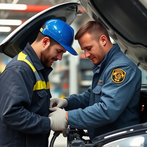auto technician working