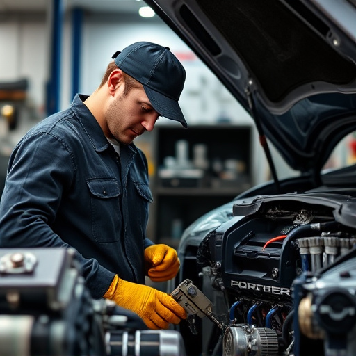 auto technician working