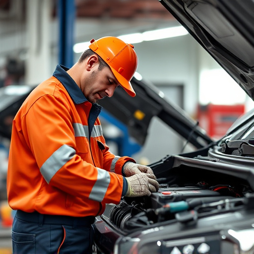 auto technician working