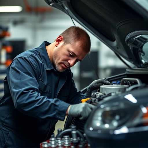 auto technician working