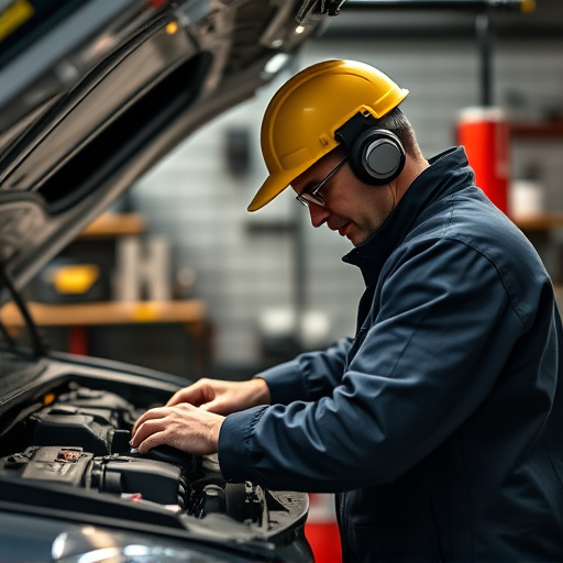 auto technician working