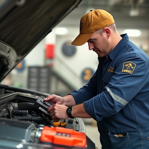 auto technician working
