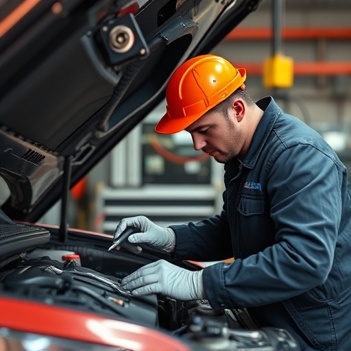 auto technician working