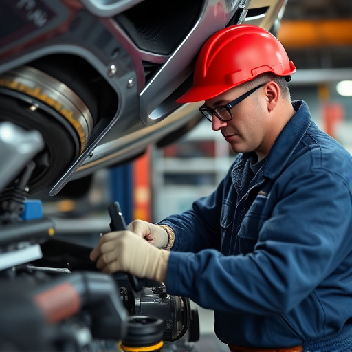 auto technician working