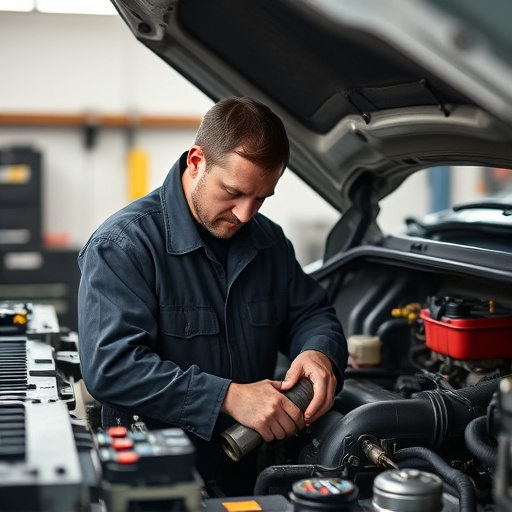 auto technician working