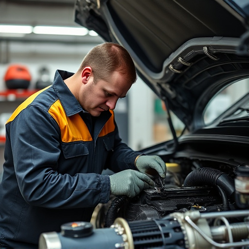 auto technician working