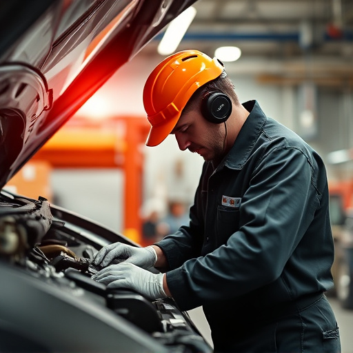 auto technician working