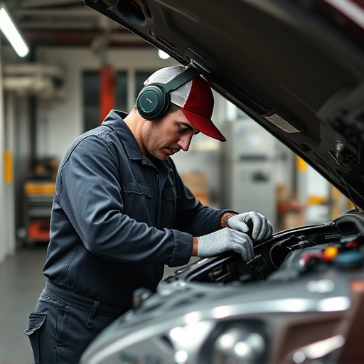 auto technician working