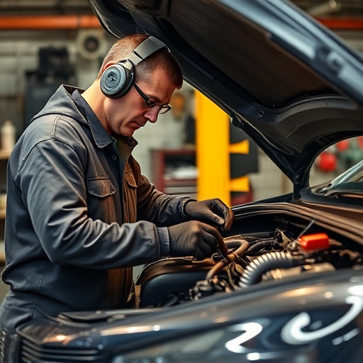 auto technician working