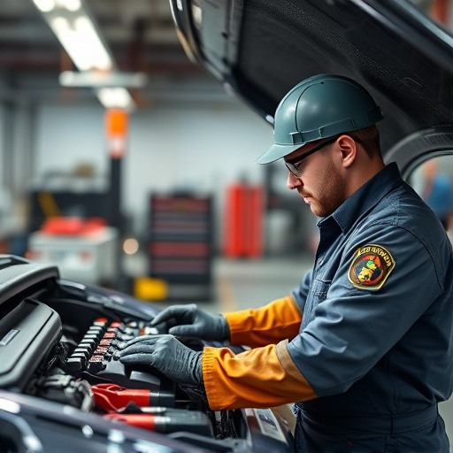 auto technician working