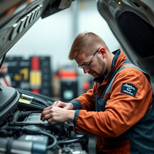 auto technician working