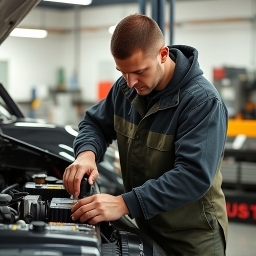 auto technician working