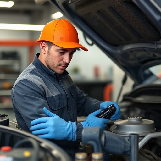 auto technician working