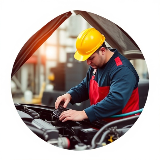 auto technician working