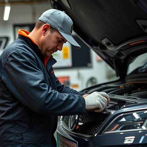 auto technician working