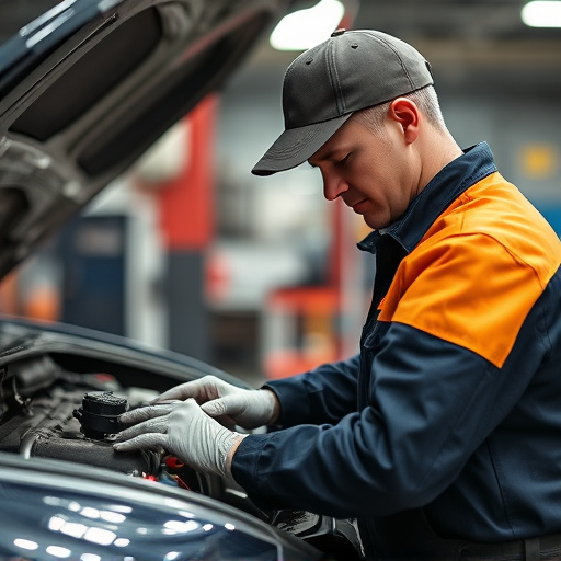 auto technician working