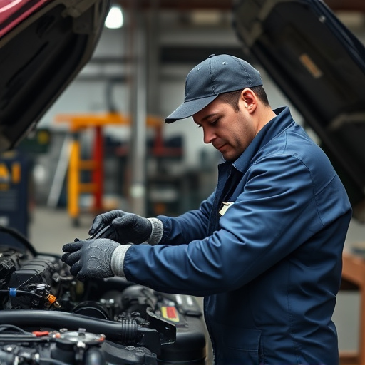 auto technician working