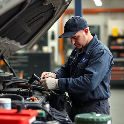 auto technician working