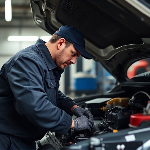 auto technician working
