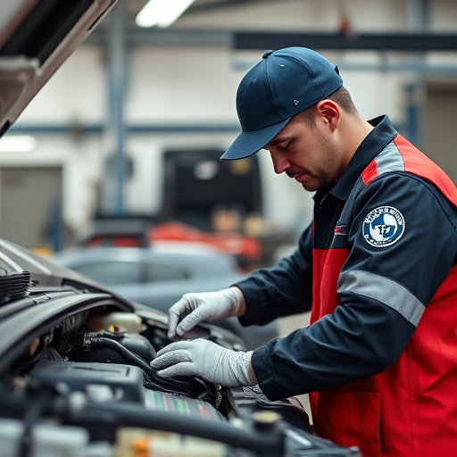 auto technician working