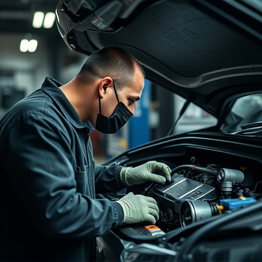 auto technician working