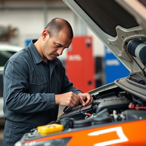 auto technician working