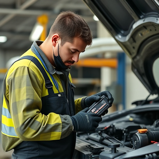 auto technician working
