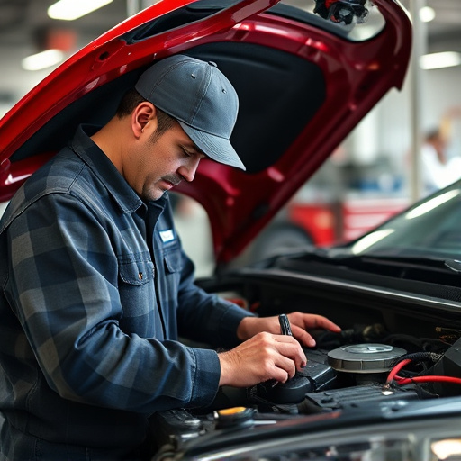 auto technician working