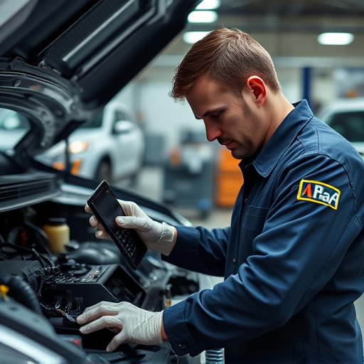 auto technician working