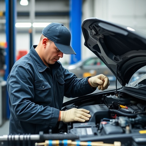 auto technician working