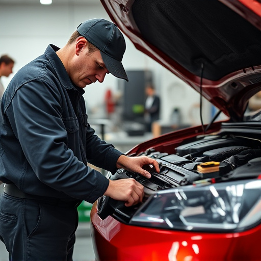 auto technician working