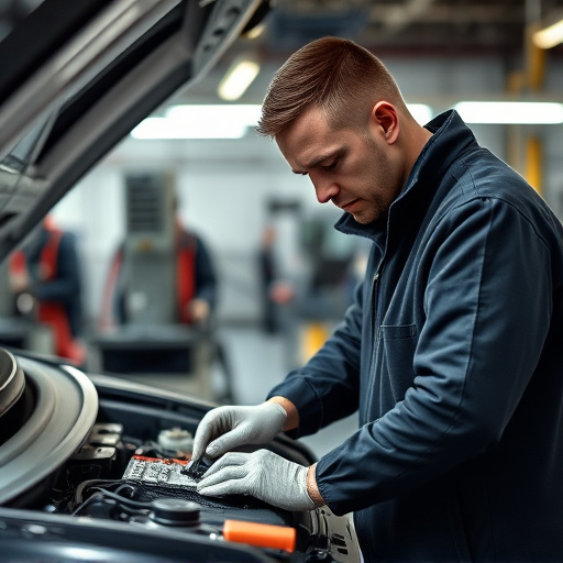auto technician working