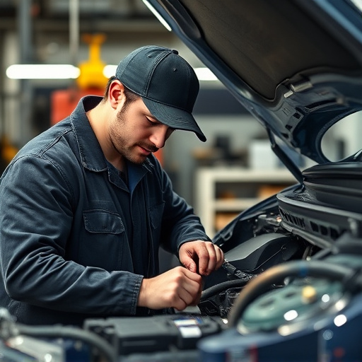 auto technician working
