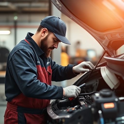 auto technician working